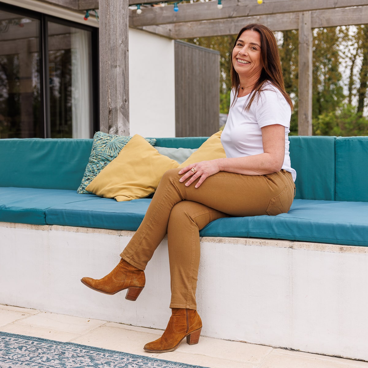 Jean français Cognac femme
