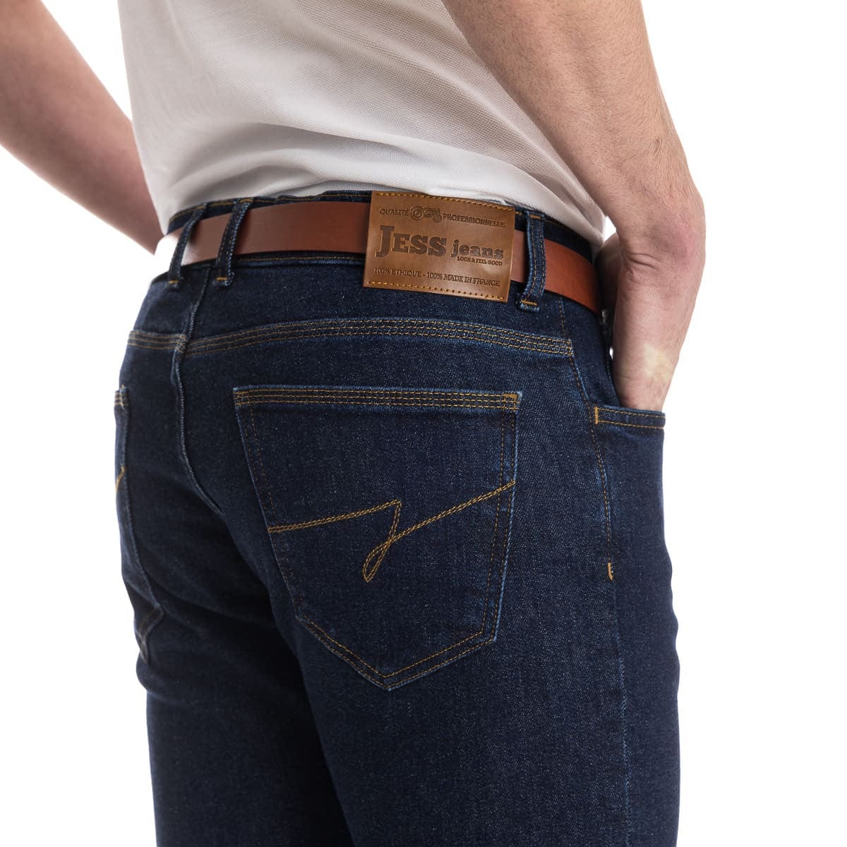 Jean bleu homme coupe droite