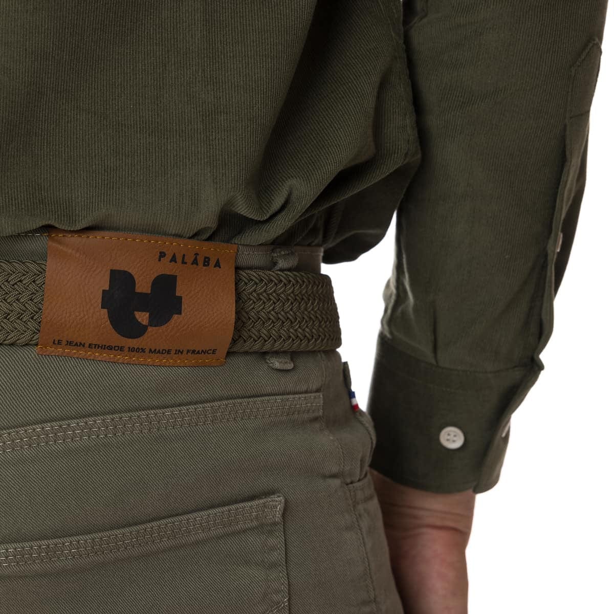 Jeans kaki pour homme en coton