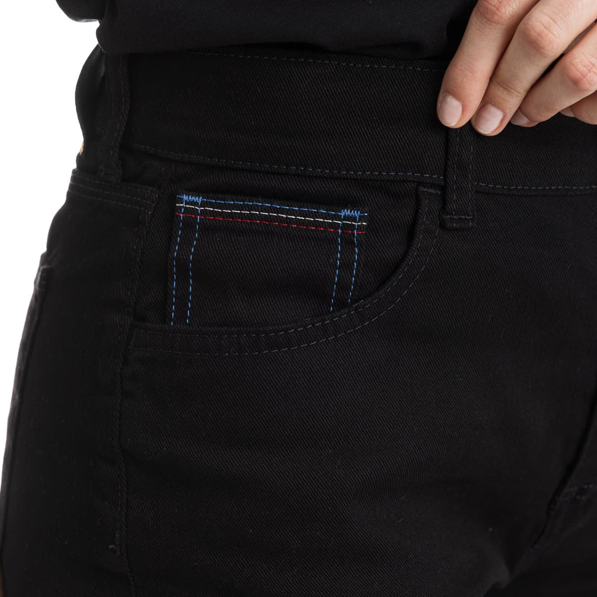 Jean noir femme coupe droite