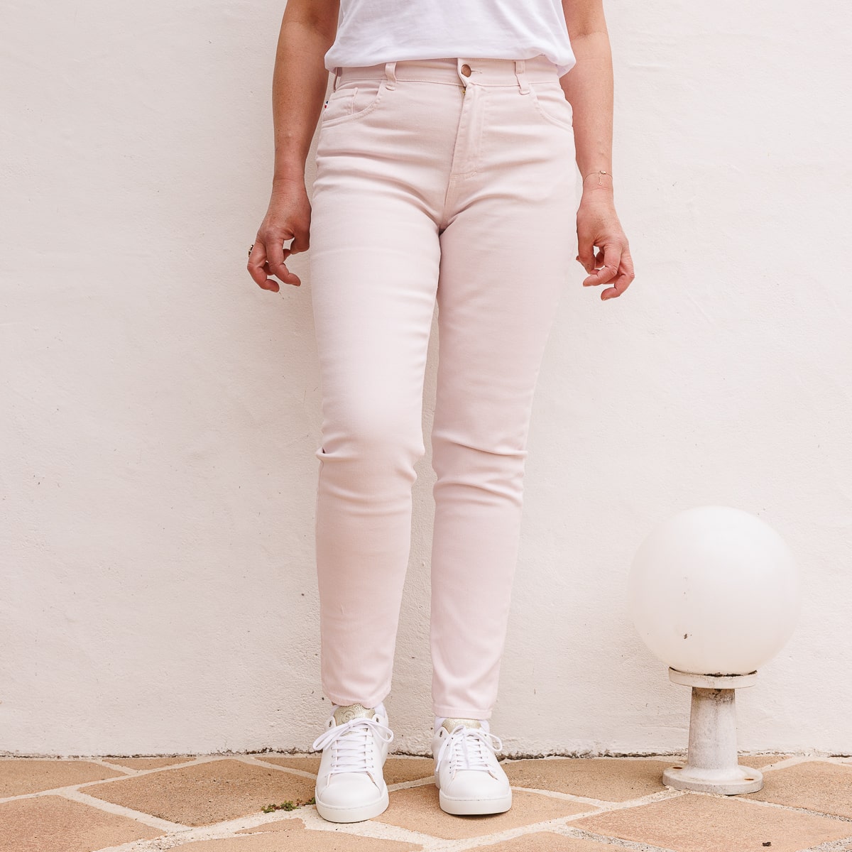 Jean français Rose femme