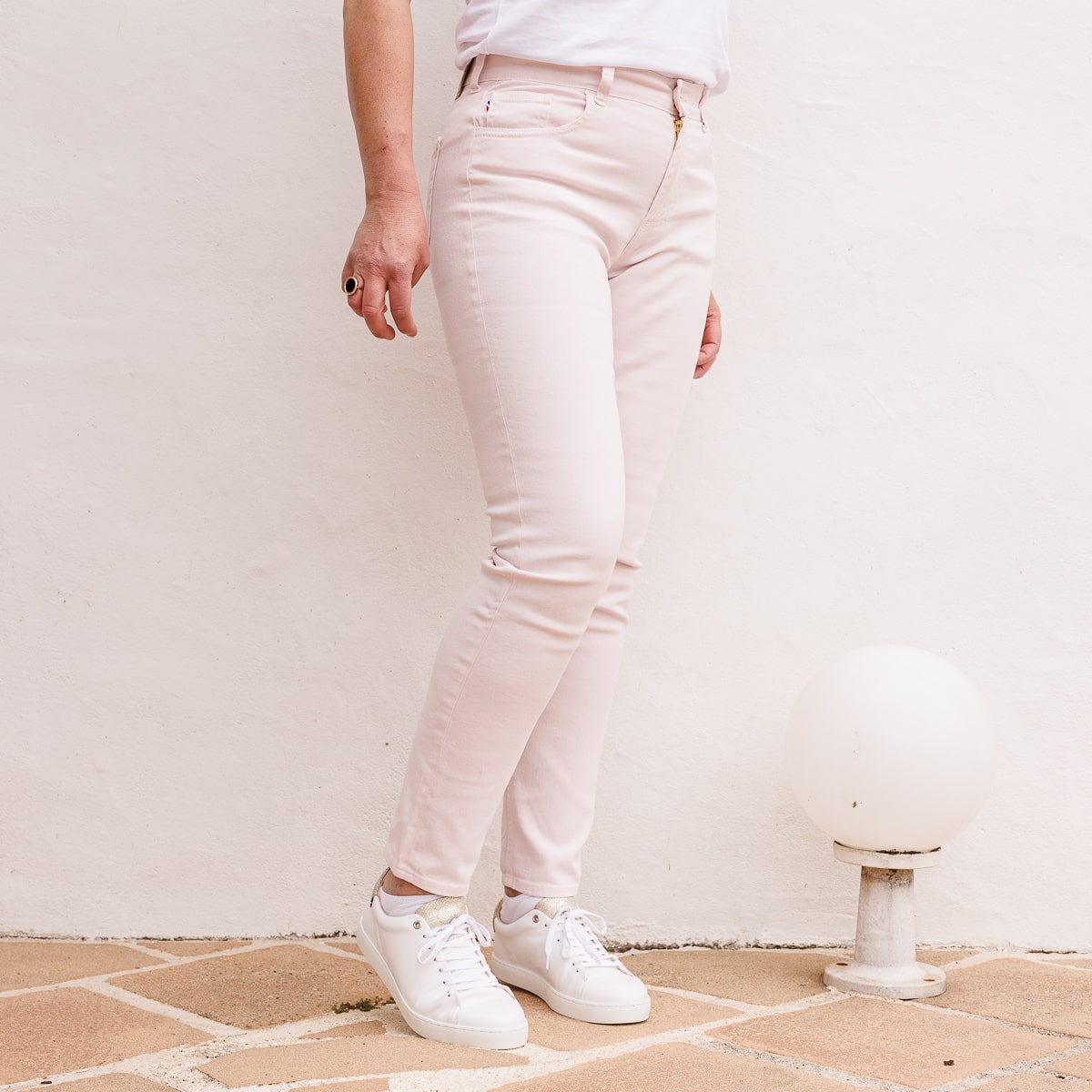 Jean français Rose femme