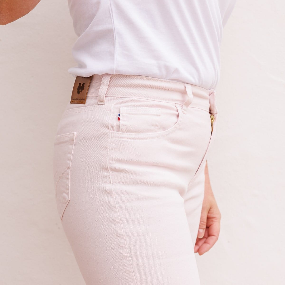 Jean français Rose femme
