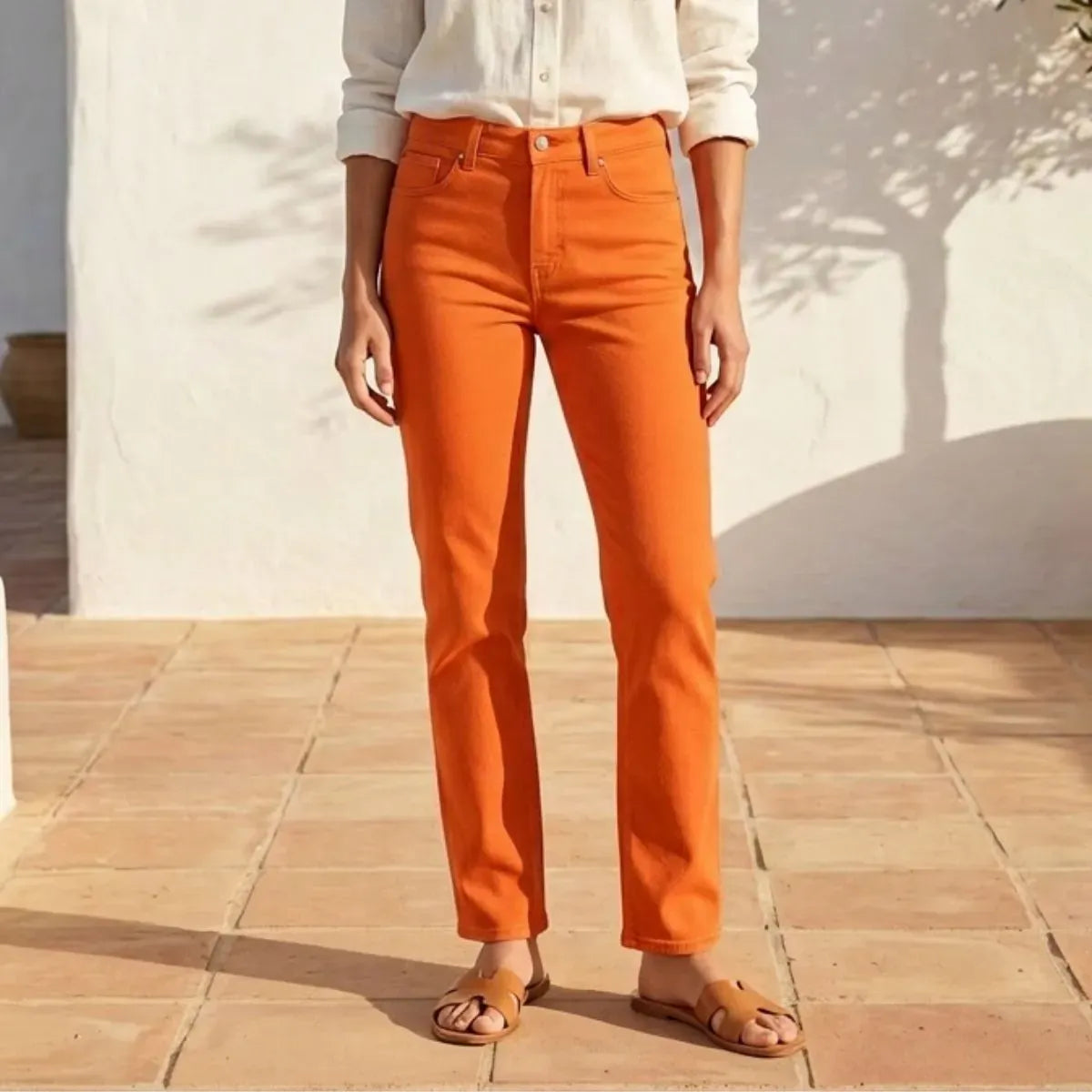 Jean orange femme | Made in France - JEAN