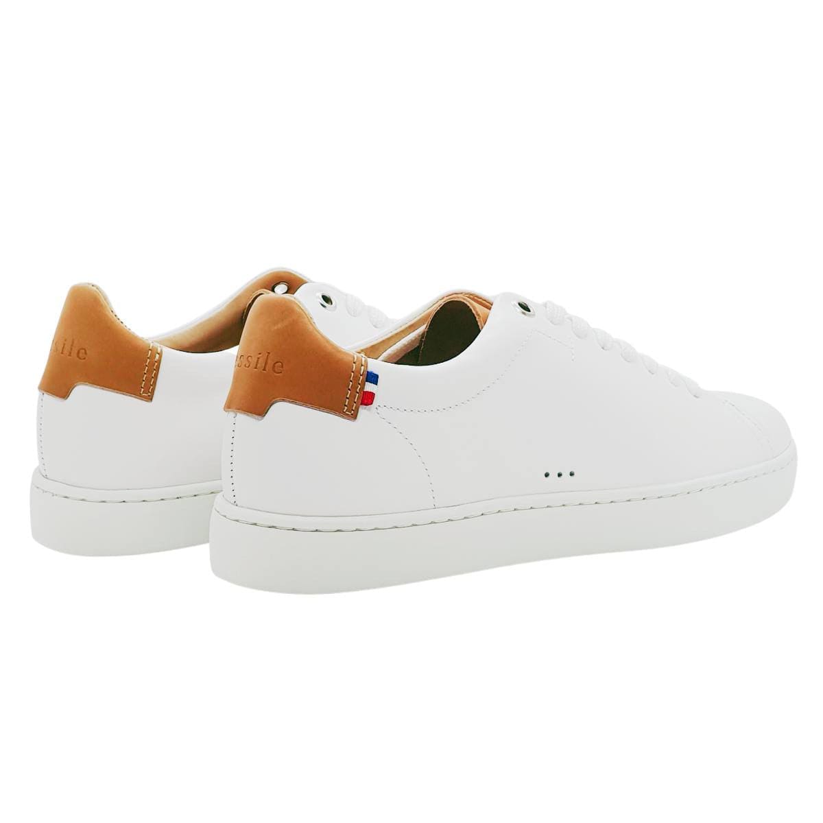 baskets blanches pour homme en cuir