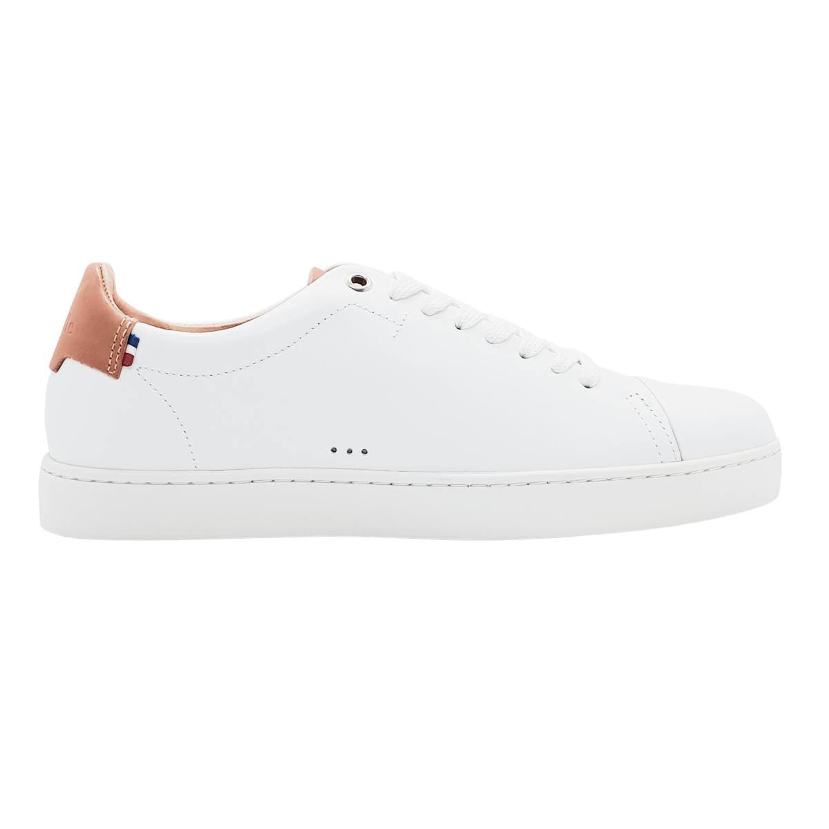baskets blanches pour homme en cuir