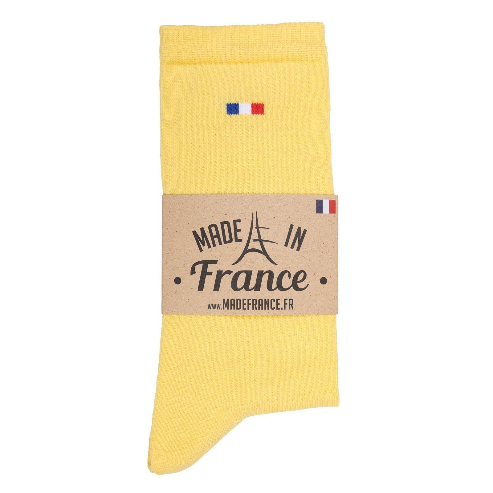 chaussettes pour homme jaune mi haute