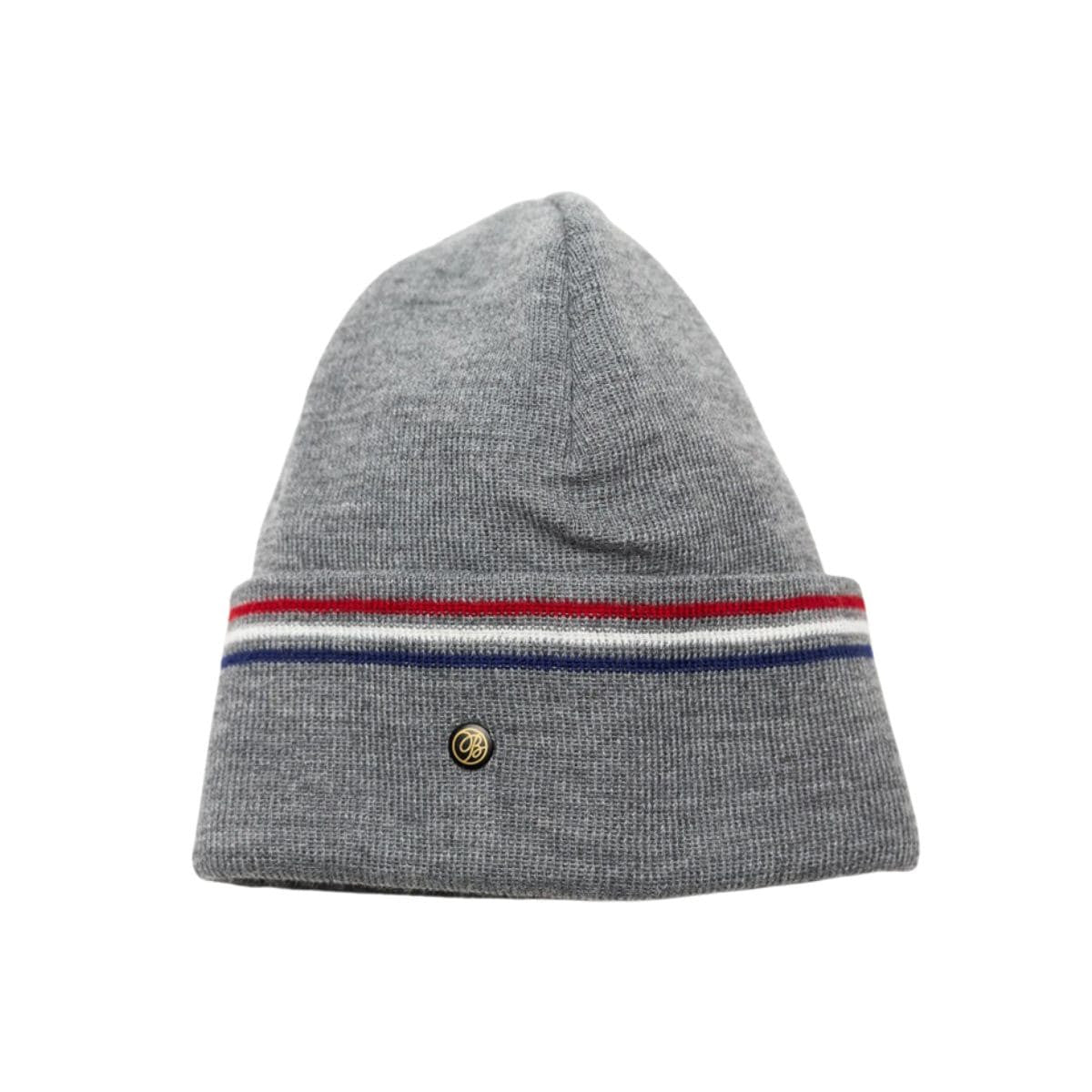 bonnet pour homme en laine bleu et gris