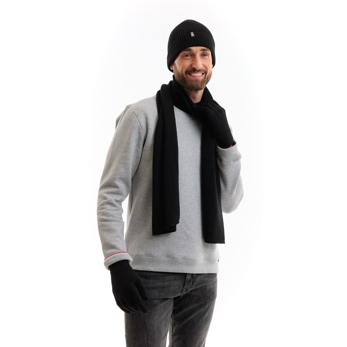 Le bonnet en laine homme bleu marine