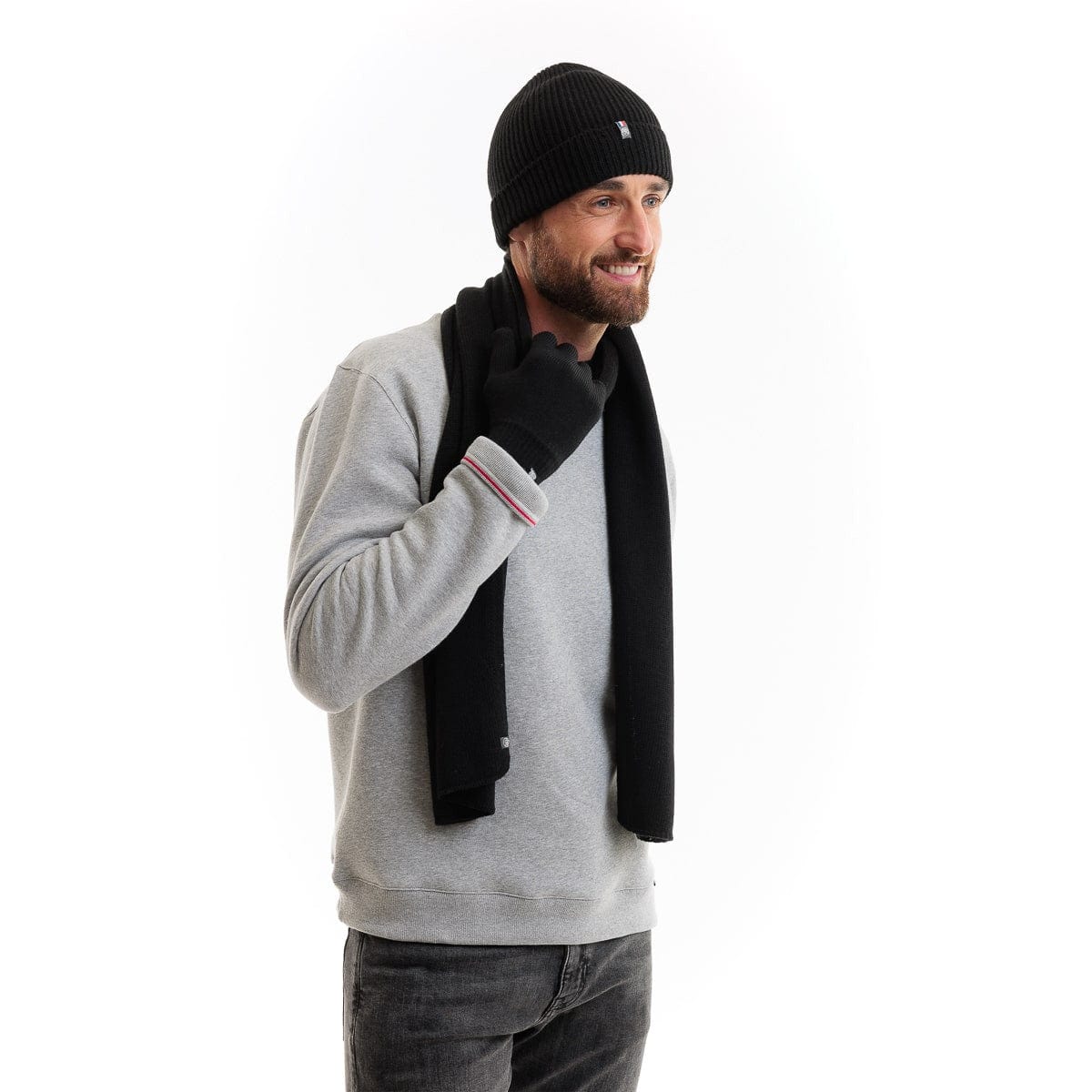 Le bonnet en laine homme bleu marine