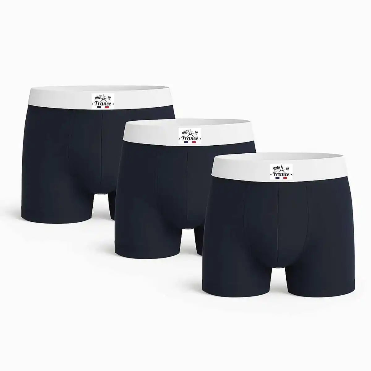Boxer Homme Noir | Pack 3 Coton Bio Made in France
