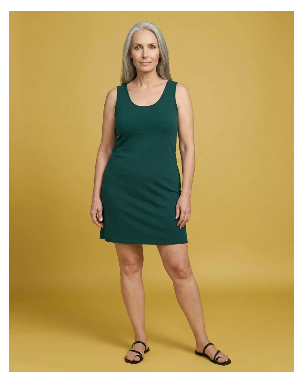 Robe made in france verte en coton