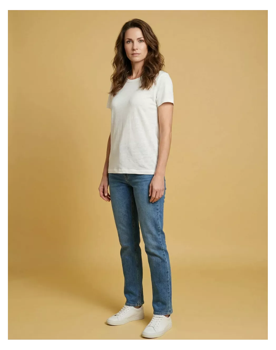 T-shirt en lin femme Ecru