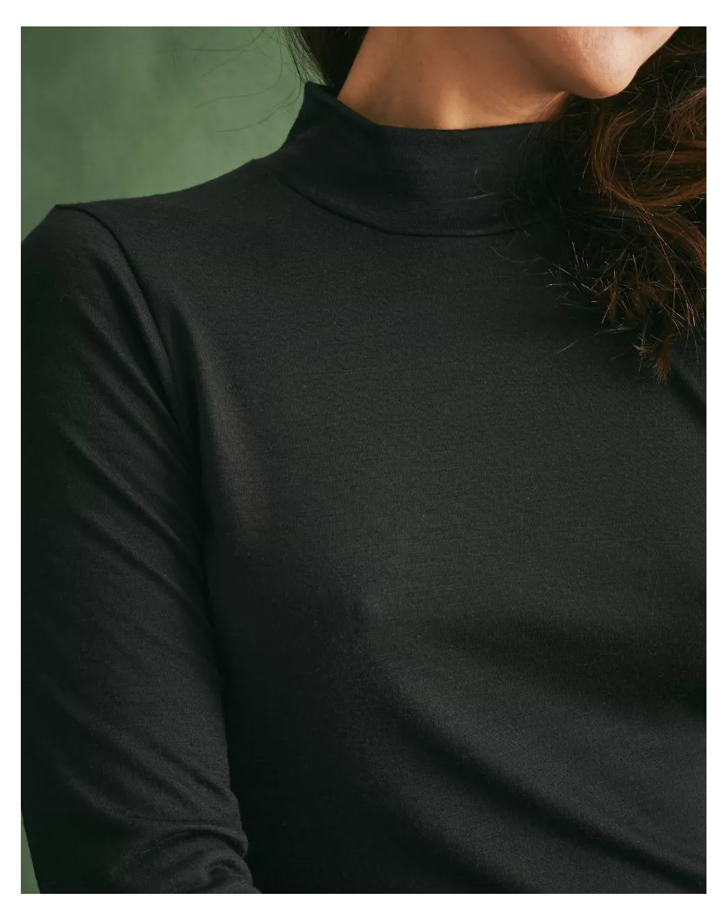 T-shirt manche longue Femme Noir