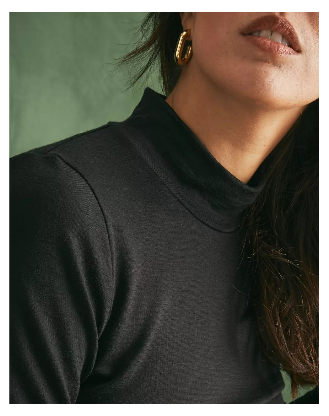 T-shirt manche longue Femme Noir