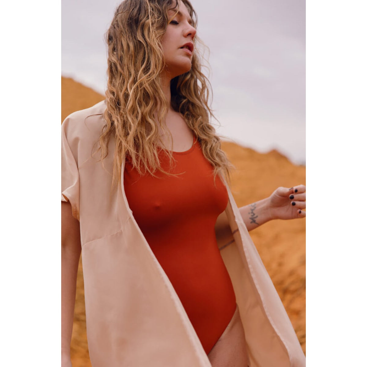 Maillot de bain une pièce Léa terracotta