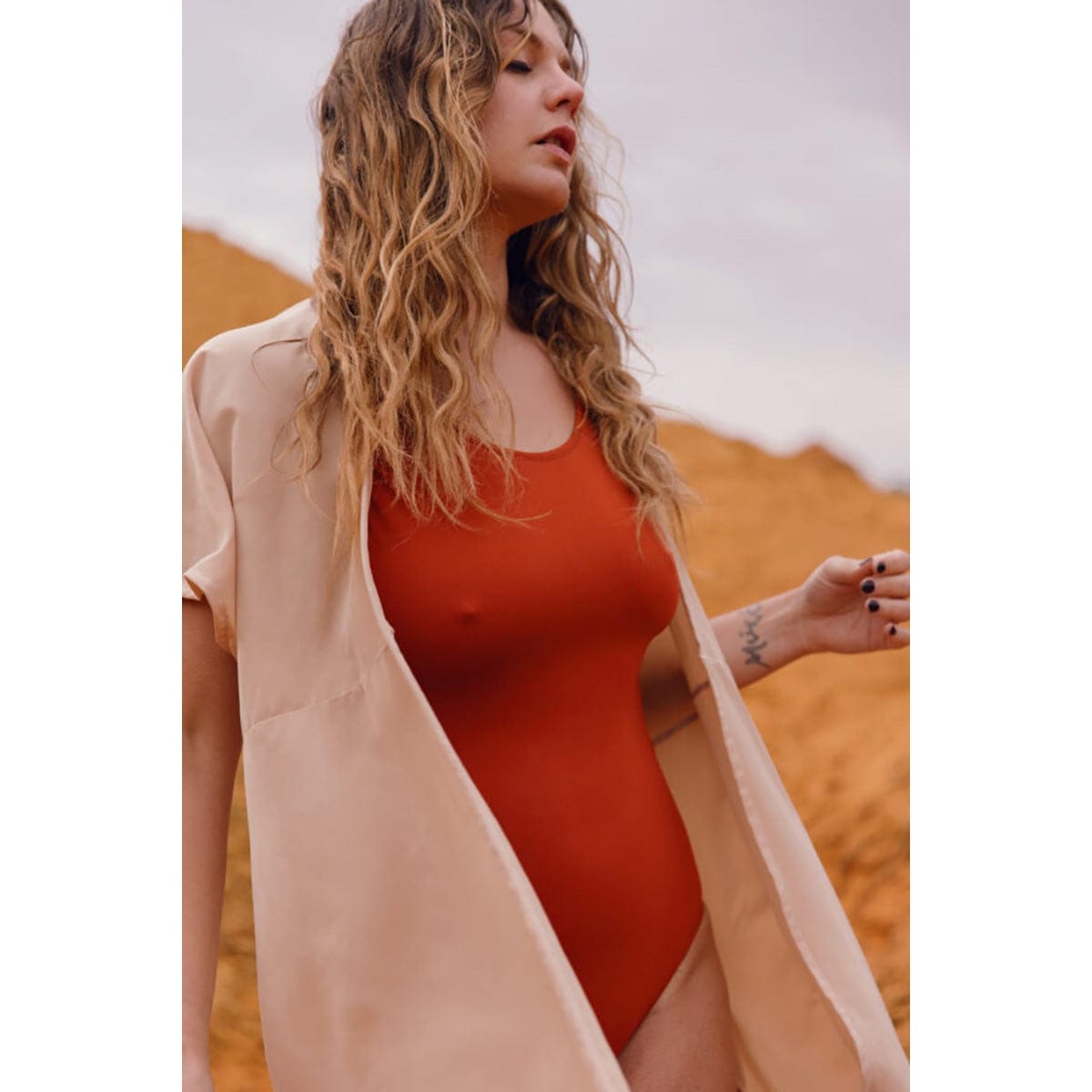 Maillot de bain une pièce Léa terracotta