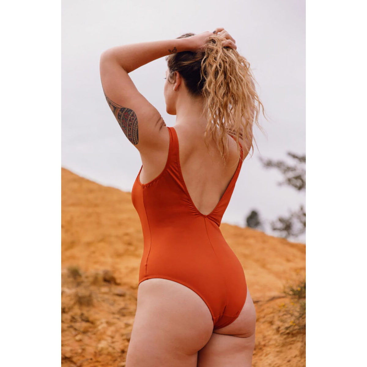 Maillot de bain une pièce Léa terracotta
