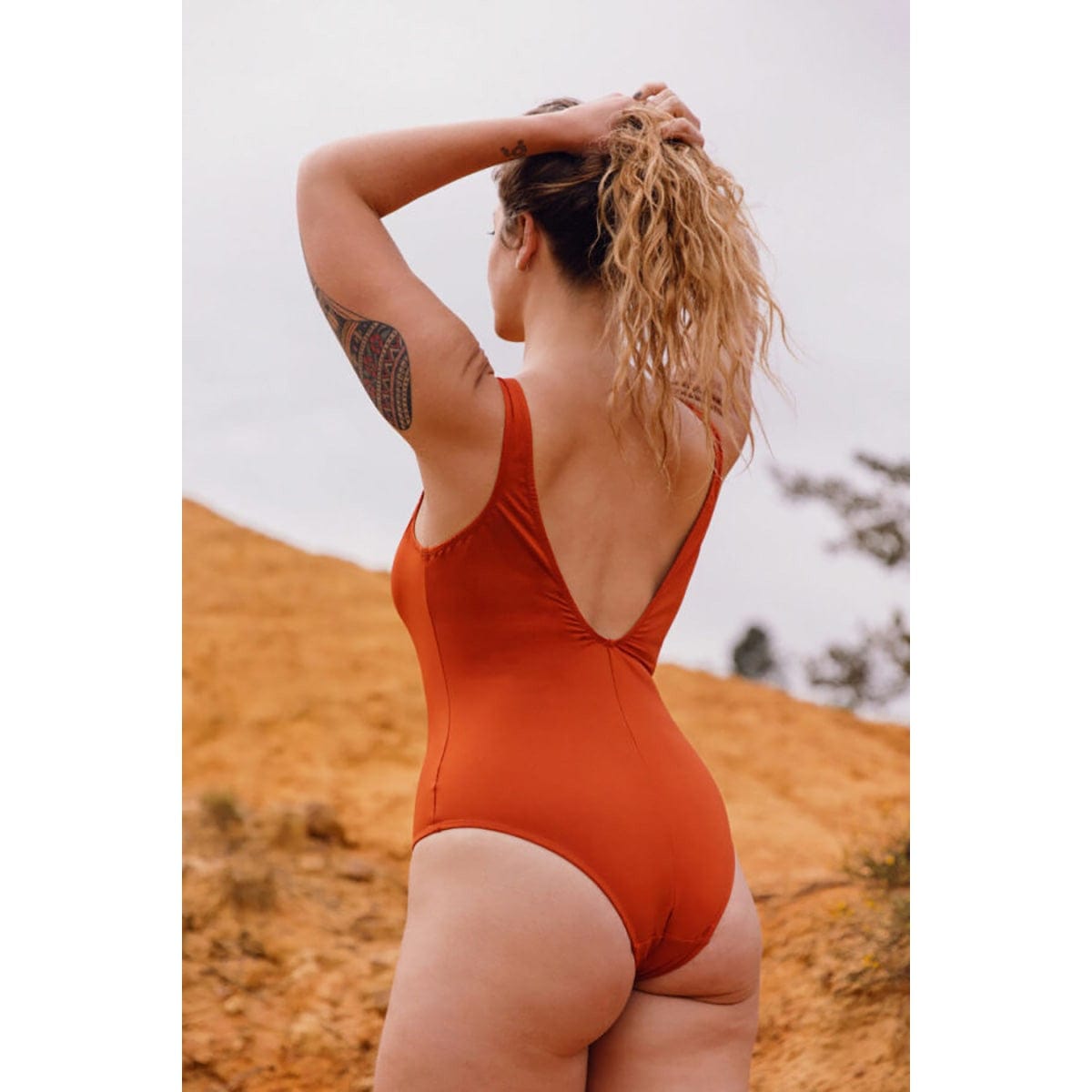 Maillot de bain une pièce Léa terracotta