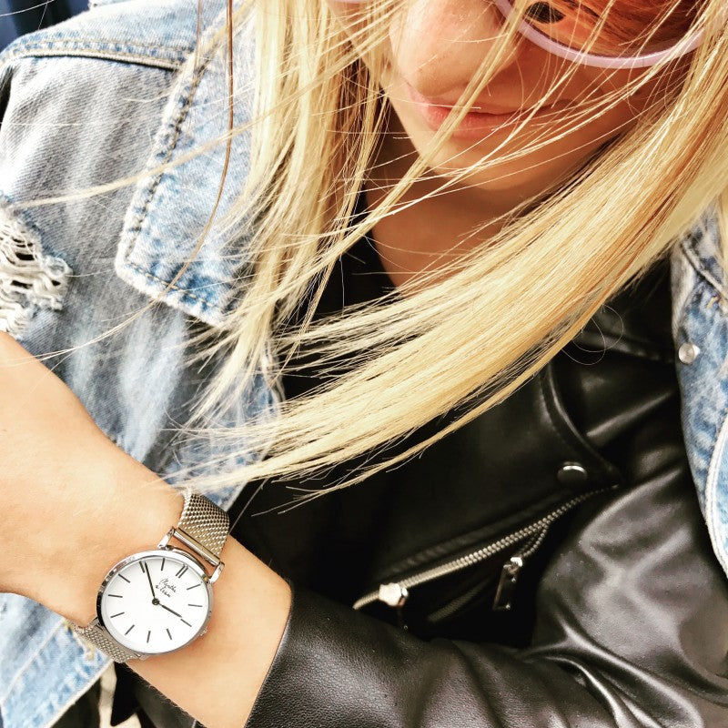 Montre La Milanaise blanc chromée