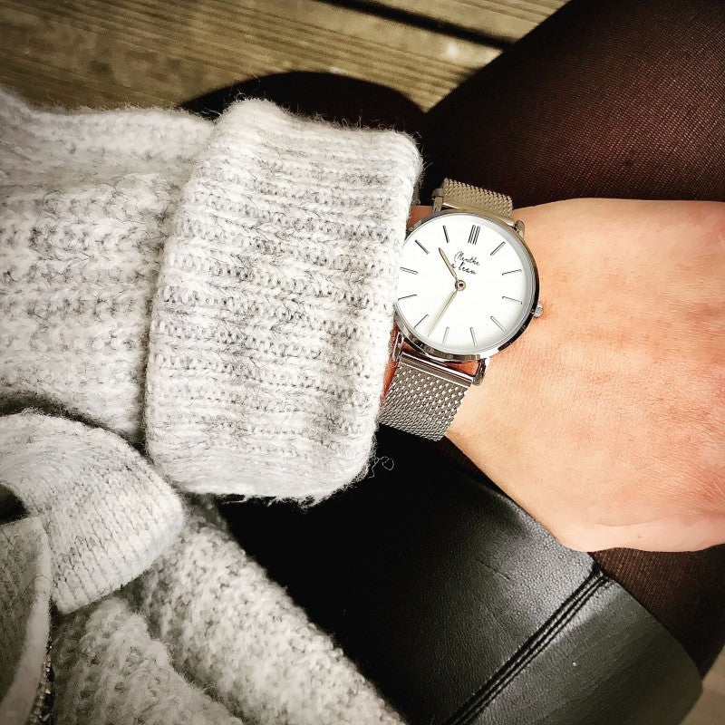 Montre La Milanaise blanc chromée