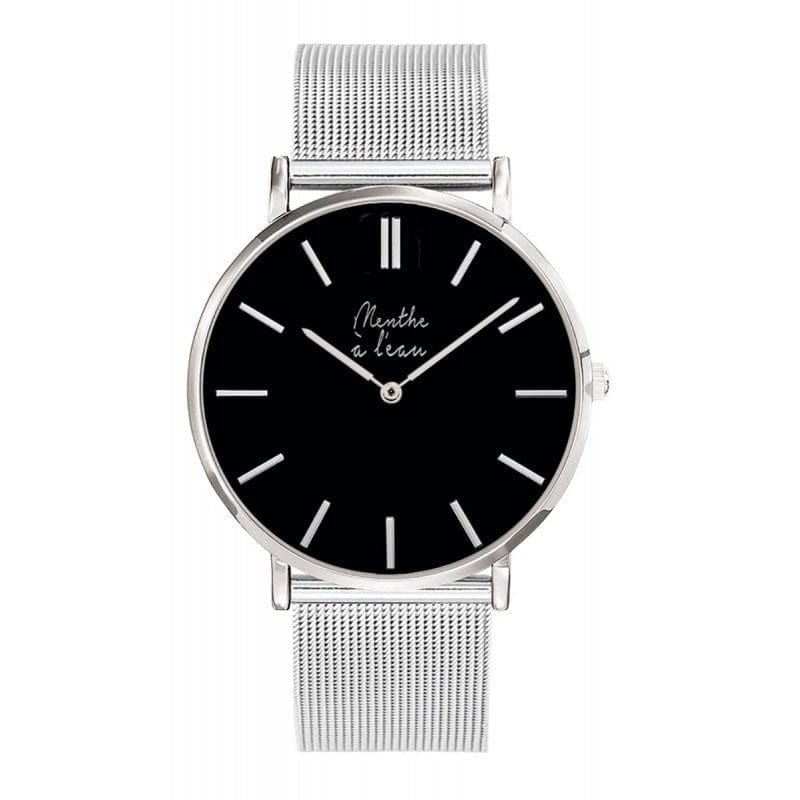 Montre maille Milanaise noir pour homme