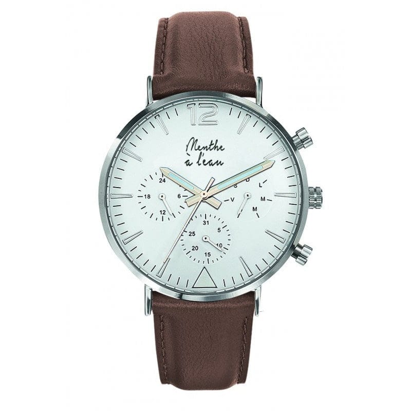 Montre poiur homme en cuir marron