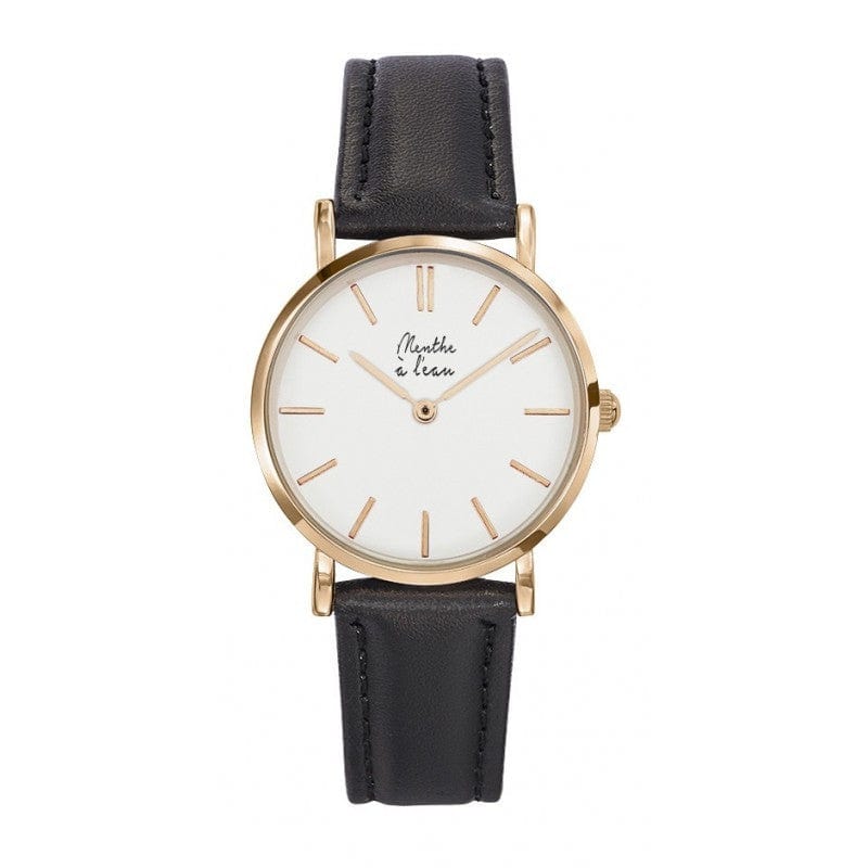 Montre La Véritable cuir noir