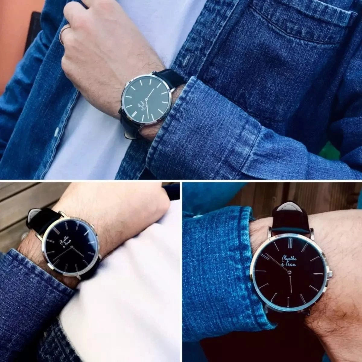Montre française bleue