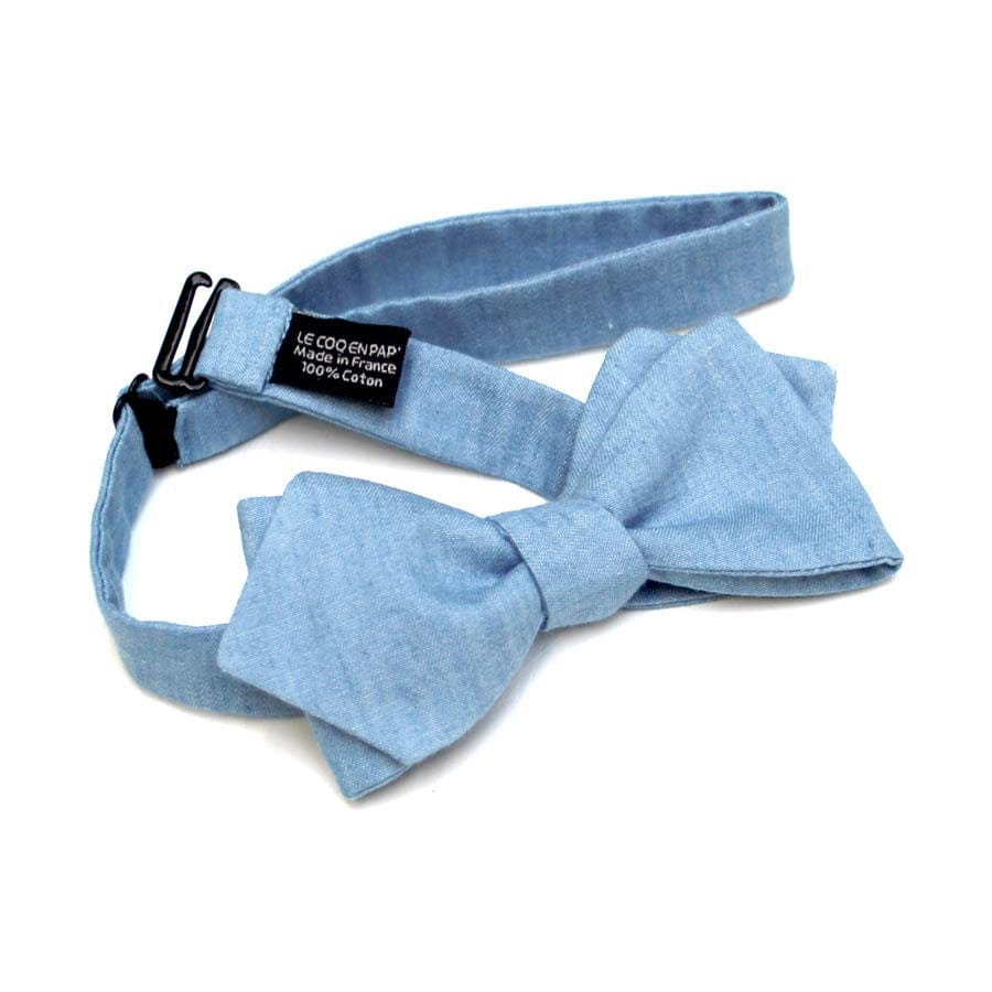 Noeud papillon bleu jean