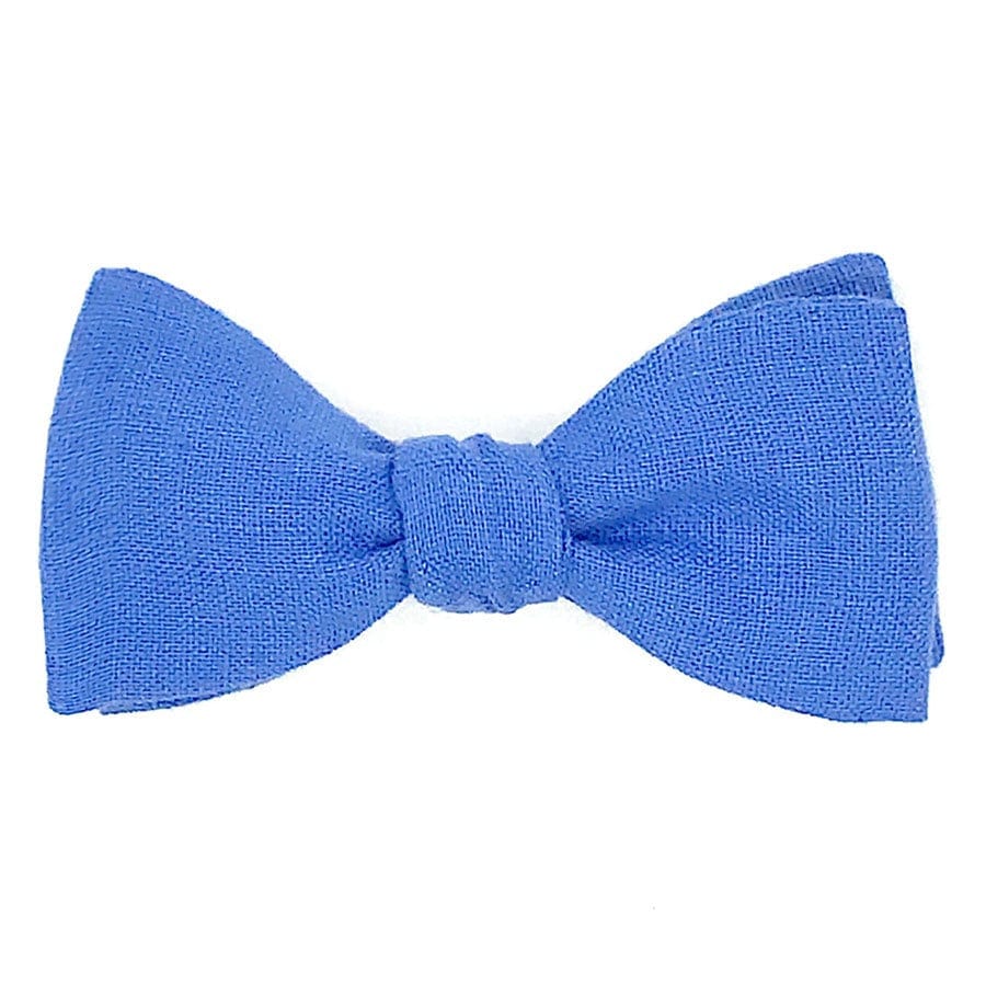 Noeud papillon bleuet en lin