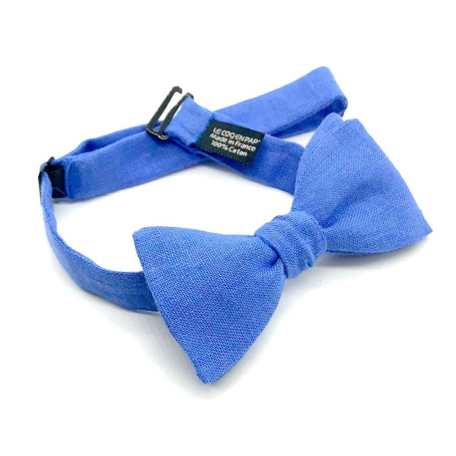 Noeud papillon bleuet en lin
