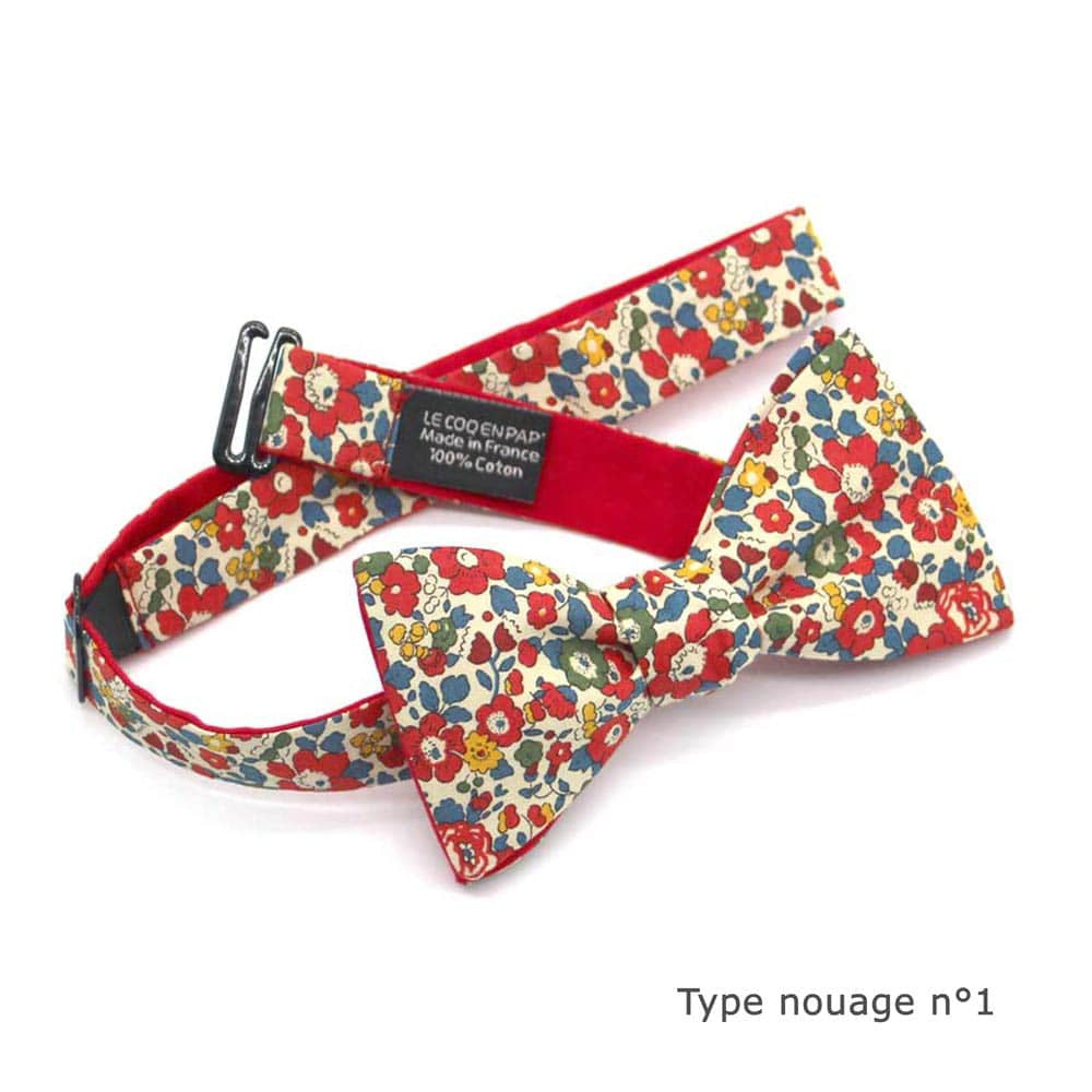 Noeud papillon fleuri liberty betsy