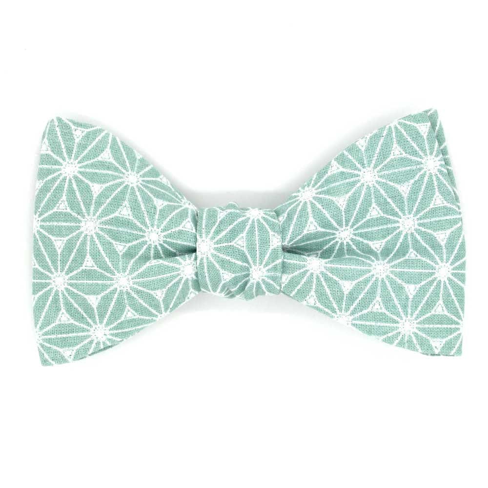 Noeud papillon japonais vert d'eau