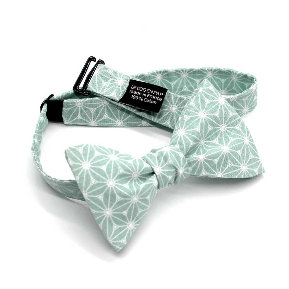 Noeud papillon japonais vert d'eau