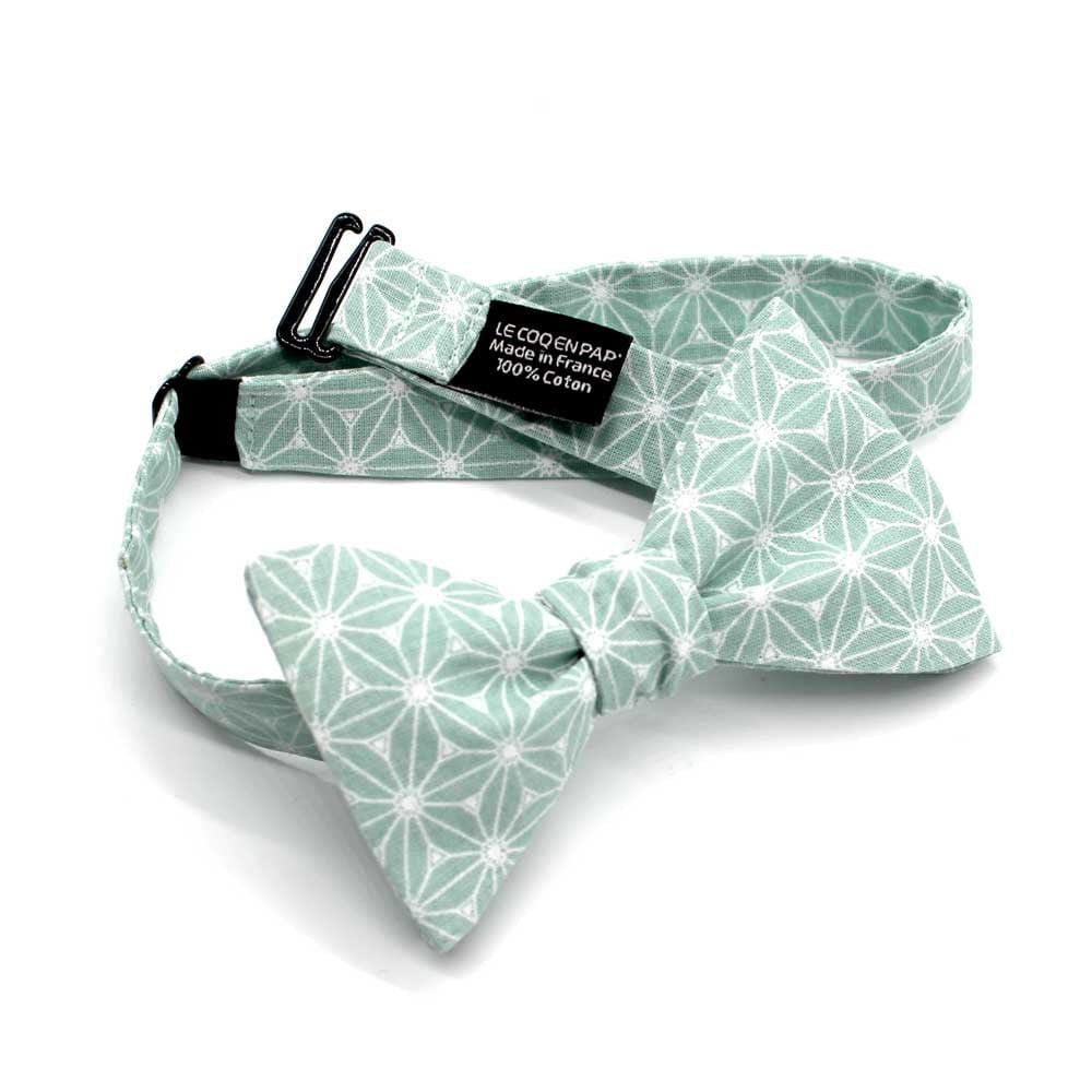 Noeud papillon japonais vert d'eau