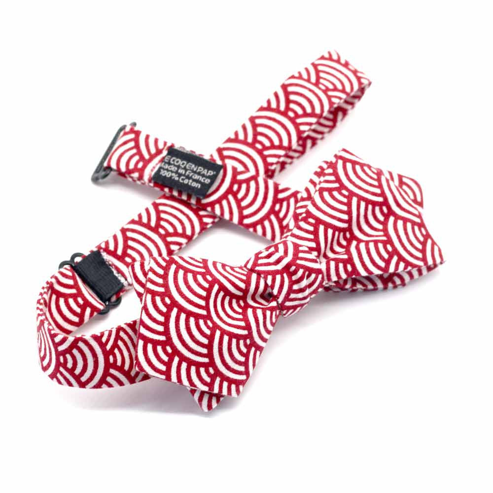 Noeud papillon japonais rouge