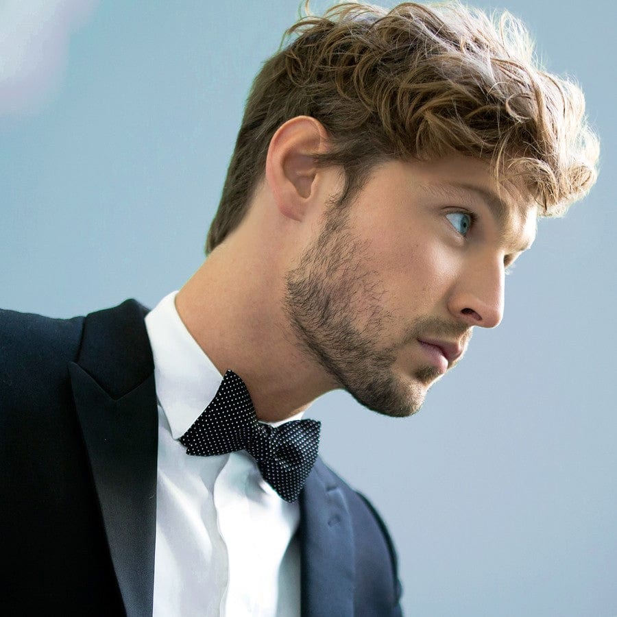 Noeud papillon noir à pois