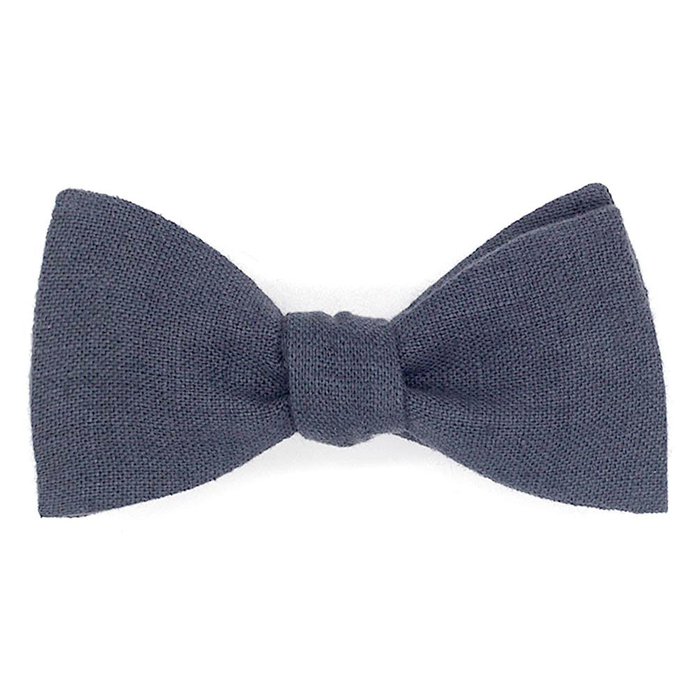 Noeud papillon noir carbone en lin