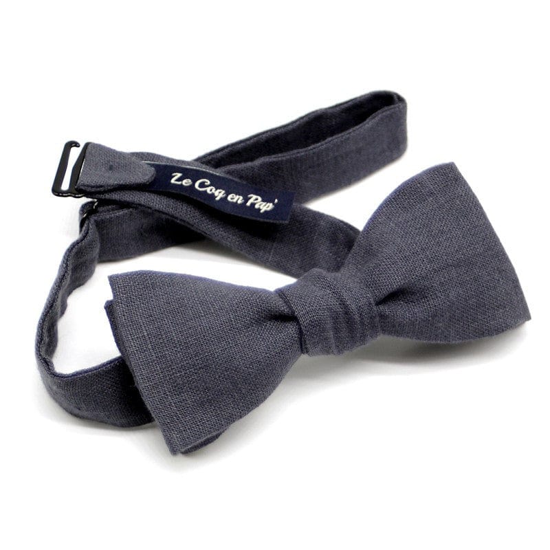 Noeud papillon noir carbone en lin