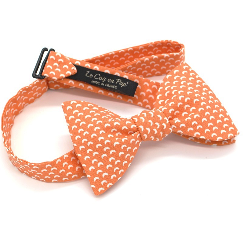Noeud papillon orange mandarine croissant