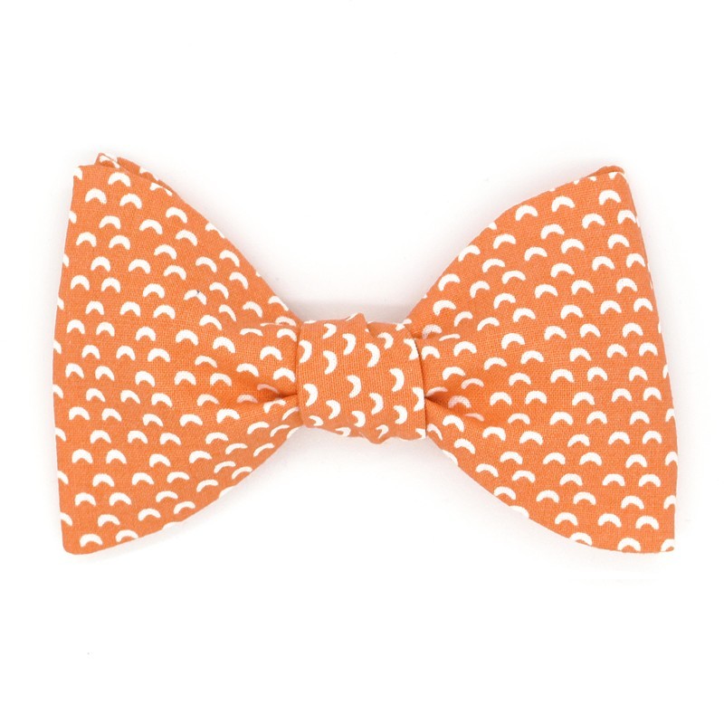 Noeud papillon orange mandarine croissant