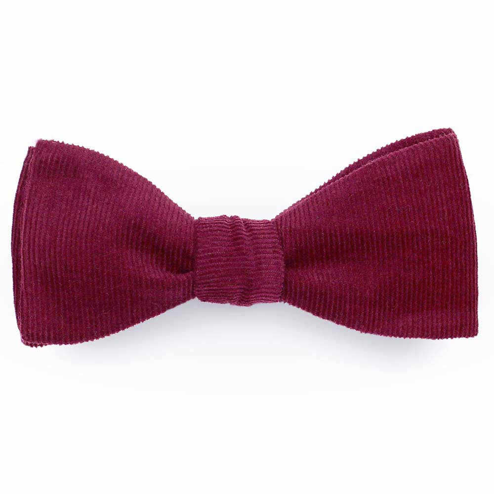 Noeud papillon rouge bordeaux en velours