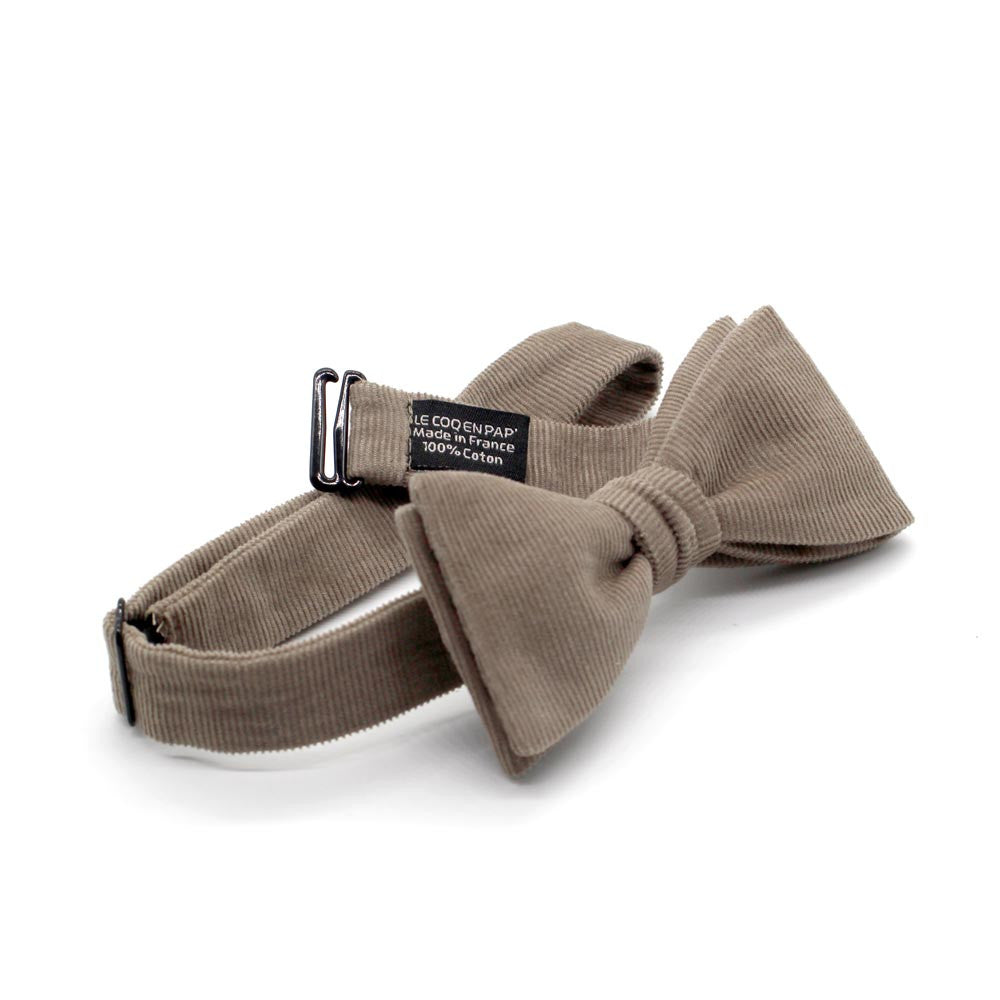 Noeud papillon beige uni