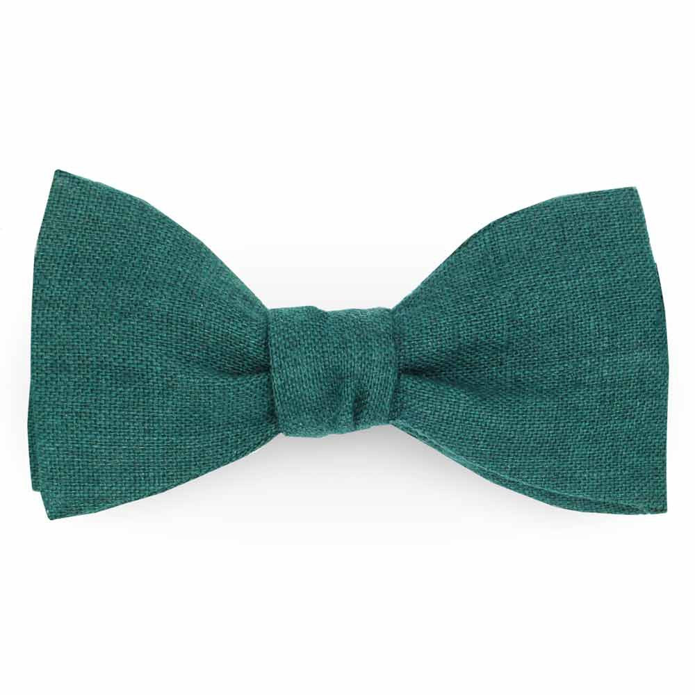 Noeud papillon vert anglais en lin