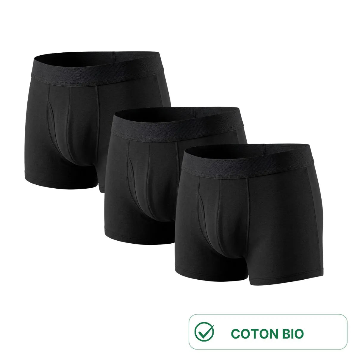 lot de 3 boxers homme court made in France en coton bio