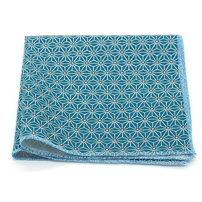 Pochette de costume bleu canard japonais saki