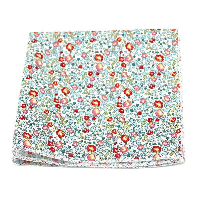 Pochette de costume fleuri liberty