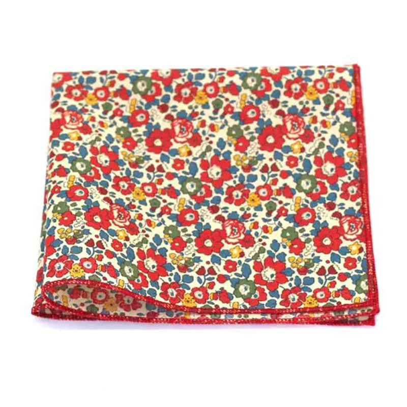 Pochette de costume fleuri liberty