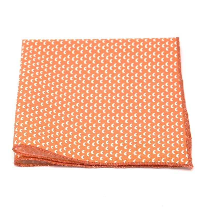 Pochette de costume orange mandarine croissant